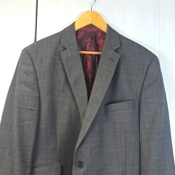 Ted Baker London Other - Ted Baker| Mens Gray Suit Coat/Jacket Endurance Wool Neutral Preppy Sz.46R